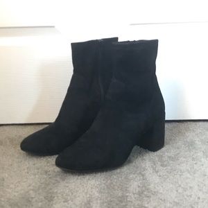 Worn once old navy faux suede booties